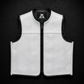 Premium White Python Embossed Leather Biker Vest | Handmade Genuine Leather Motorcycle Vest | Leathers Crafted