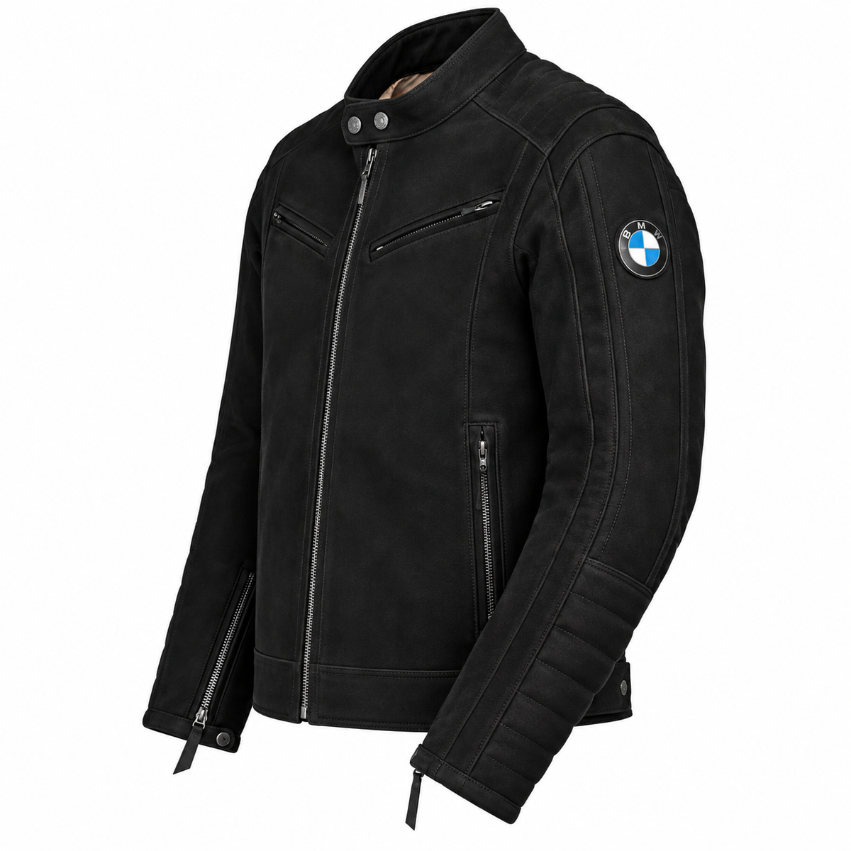Men's Black Motorcycle Leather Jacket – Premium Biker Style