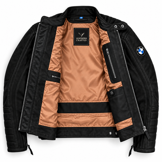 Men's Black Motorcycle Leather Jacket – Premium Biker Style