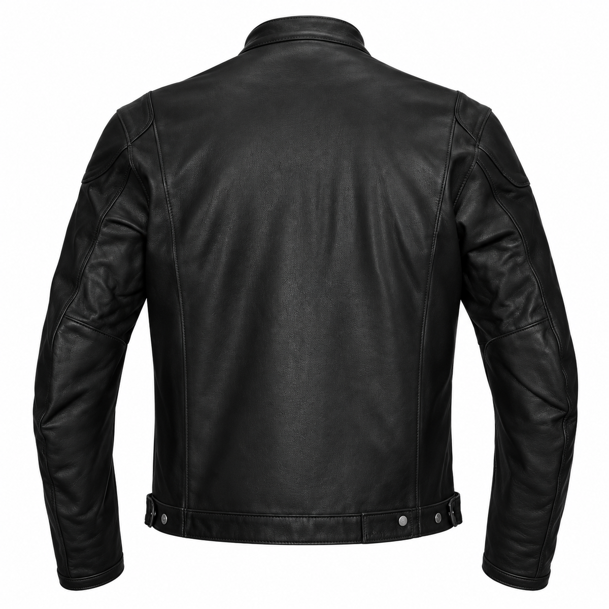Men's Black & Blue Motorcycle Leather Jacket – Racing Style