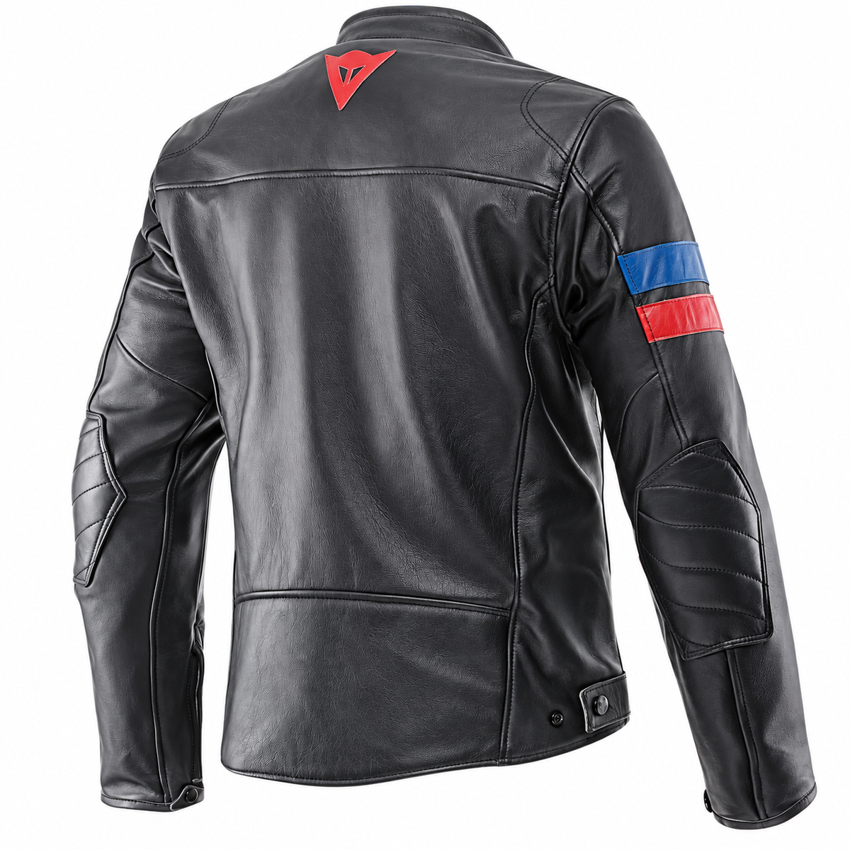 Men's Black Leather Motorcycle Jacket – Racing Style Biker Jacket