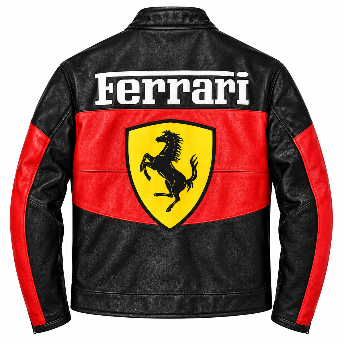 Men’s Black Red Leather Racing Jacket – Motorsport Biker Jacket