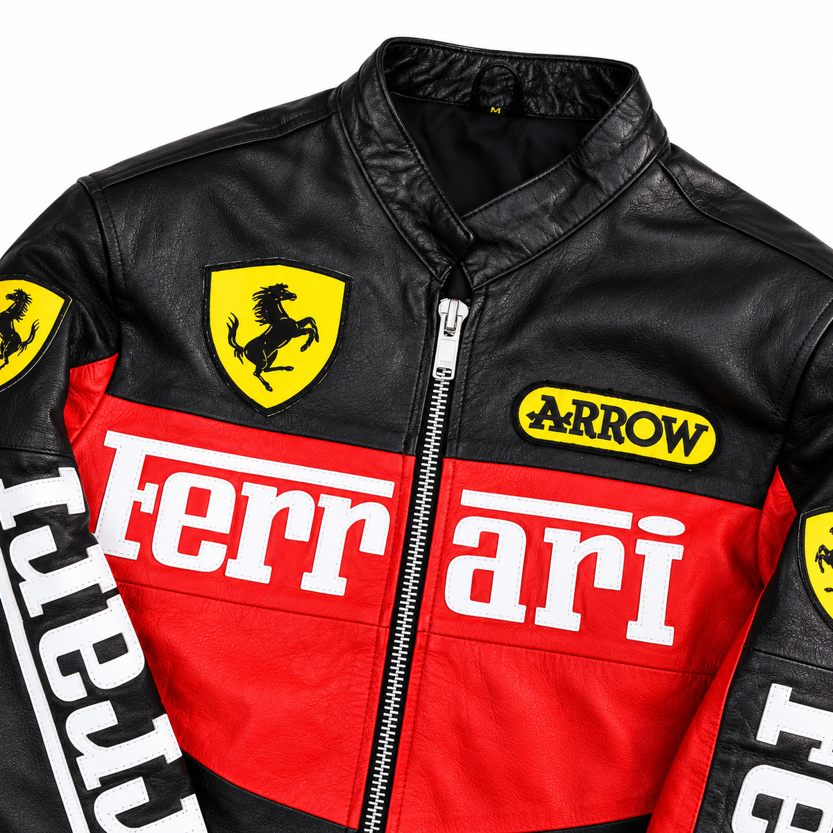 Men’s Black Red Leather Racing Jacket – Motorsport Biker Jacket