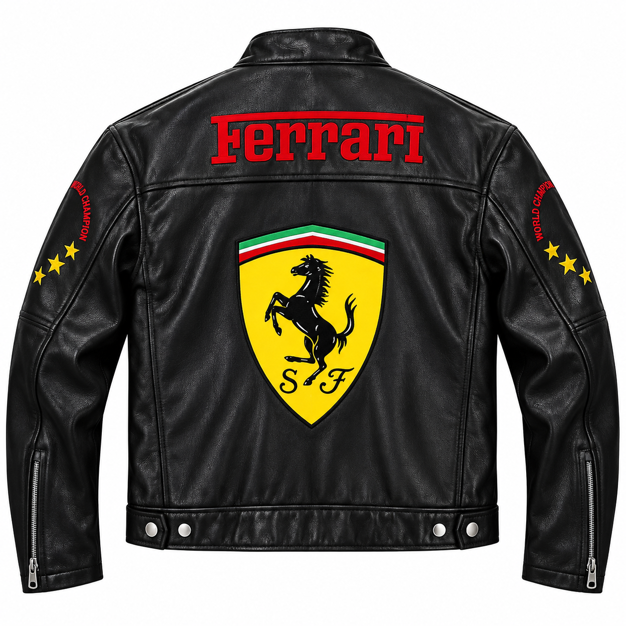Men’s Black Red Leather Racing Jacket – Motorsport Biker Jacket