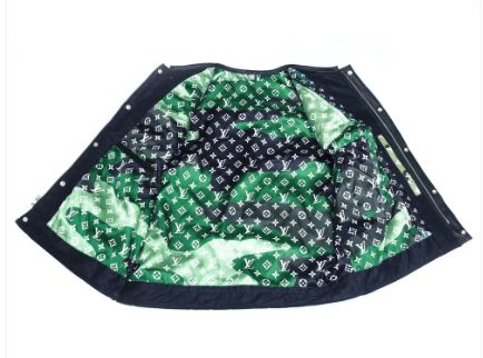 Custom Men’s Leather Biker Vest – Green Patterned Motorcycle Vest