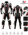 Elite Rider Motorcycle Racing Leather Suit – CE Armored Premium One-Piece Track Day Racing Suit | Leathers Crafted