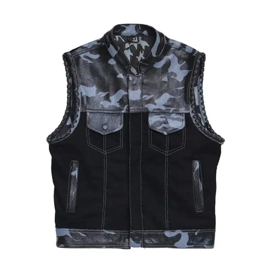 Outdoor leather vest/Riding vest Leathers Crafted