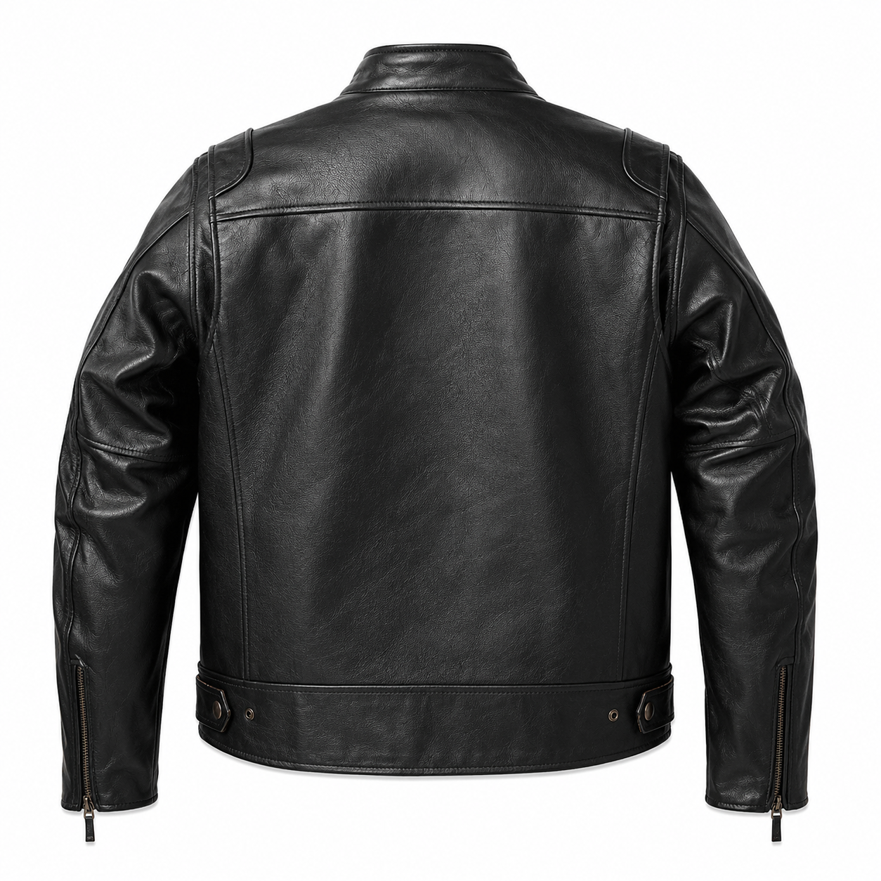 Harley-Davidson Men's Armored Leather Jacket – Genuine Black Biker Jacket with Padded Shoulders
