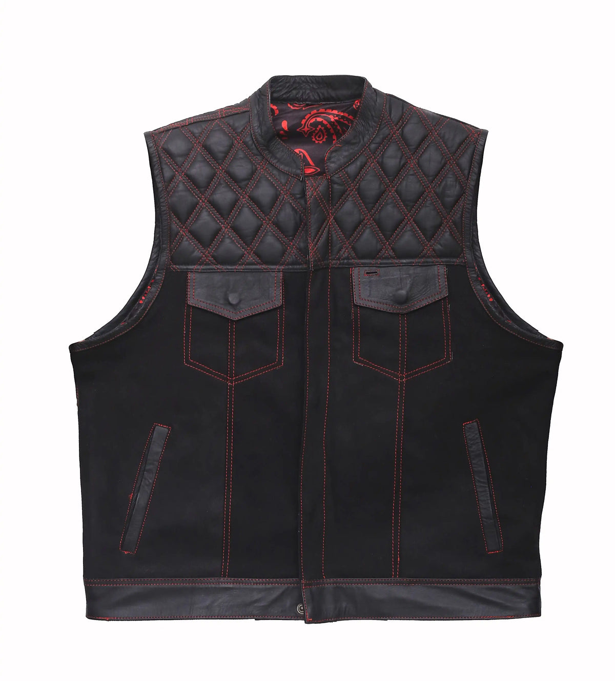 Motorcycle Leather/Vest Biker Vest Leathers Crafted
