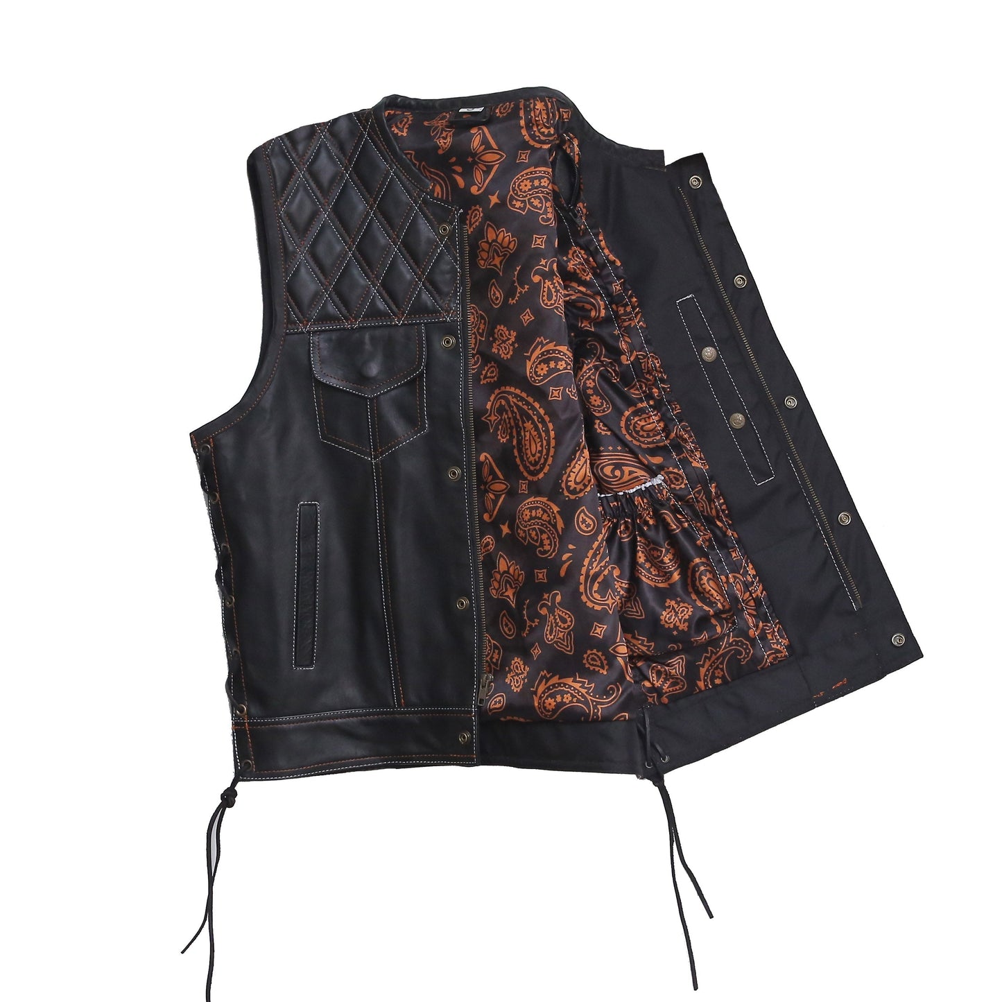 Faux Leather Vest Leather Waistcoat Leathers Crafted
