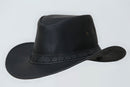 Black Leather berat Hat Leathers Crafted