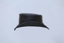 Plain Black Leather Hat / Leather Cowboy Hat Leathers Crafted
