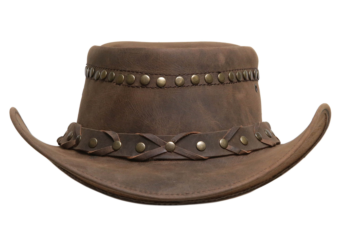Cowpoke Classic Design Leather Hat Leathers Crafted