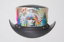 Native Chief Feathered Leather Top Hat Leathers Crafted