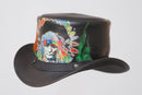 Native Chief Feathered Leather Top Hat Leathers Crafted