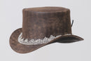 Vintage Brown top leather Hat Leathers Crafted