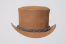 Matt Brown Leather Hat / Cowboy Hat Leathers Crafted