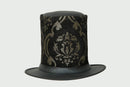 "Skull-Style Leather Hat with Leathers Crafted