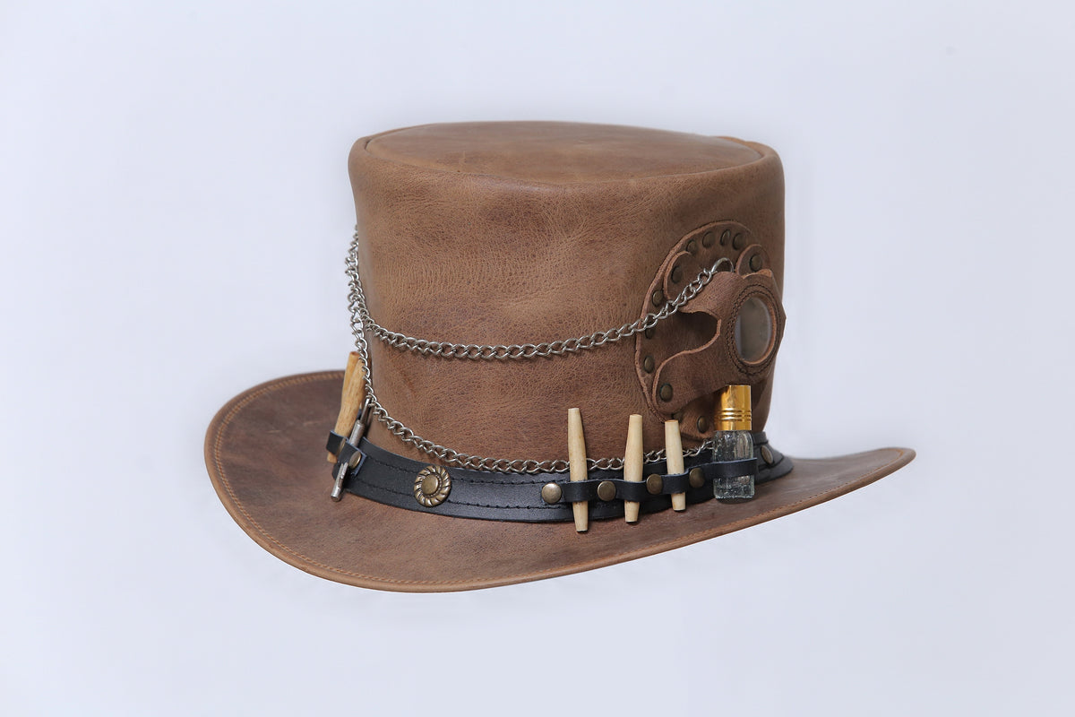 Rustic Cowhide Cowboy Hat Leathers Crafted