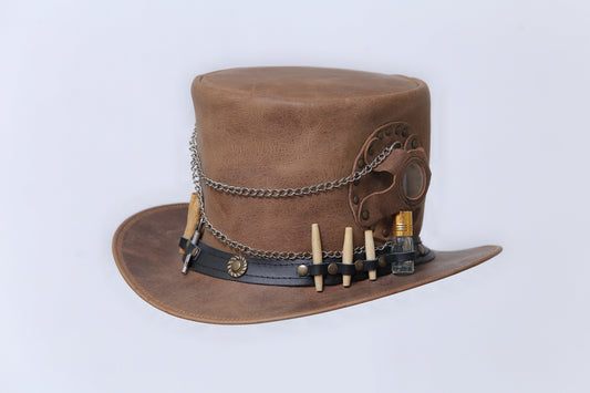 Rustic Cowhide Cowboy Hat Leathers Crafted