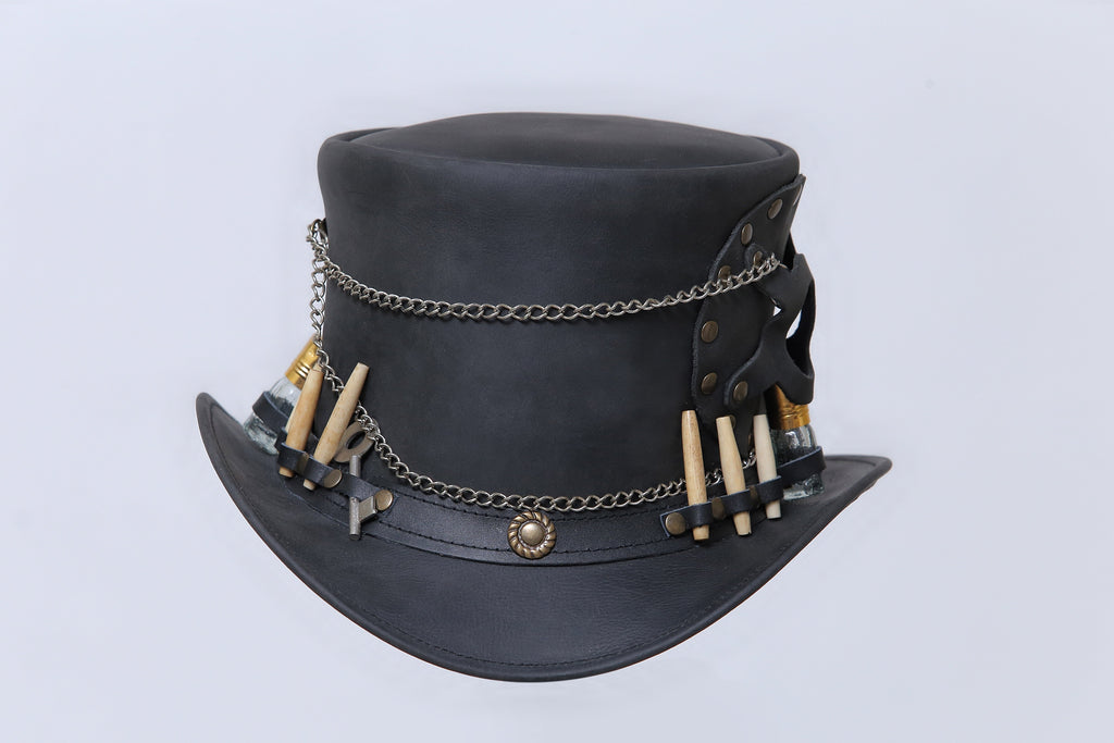Rustic Cowhide Cowboy Hat Leathers Crafted