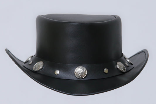 Western Cowboy leather Hat Leathers Crafted