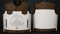 Premium Handmade Brown & White Leather Biker Vest – Custom Motorcycle Rider Waistcoat with Side Laces | LeathersCrafted