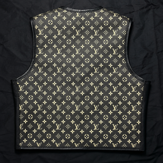 Premium Louis Vuitton Leather Biker Vest |