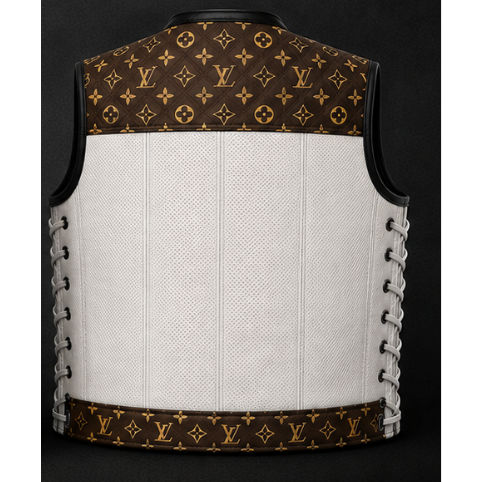 Handmade Motorcycle Rider Waistcoat with Side Laces