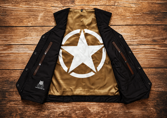 Men's Distressed Brown Leather Western Vest – Snap Front Two-Tone Vest