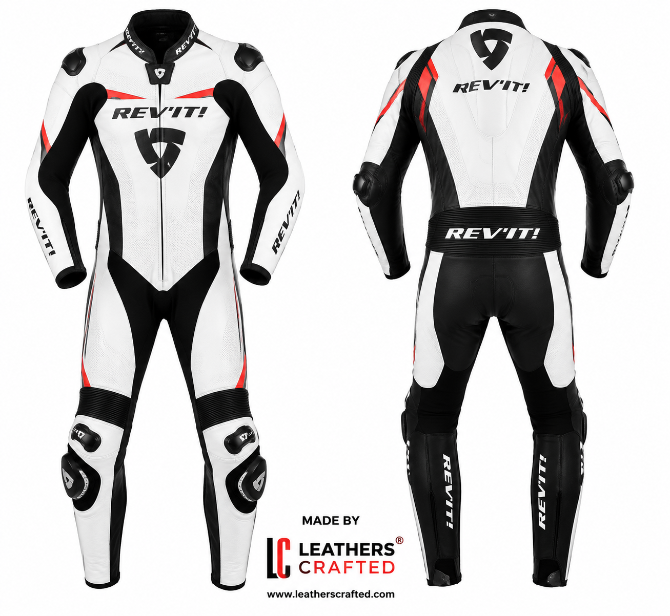 White & Black Motorcycle Racing Leather Suit – Premium CE Armored Cowhide Biker Suit | Leathers Crafted