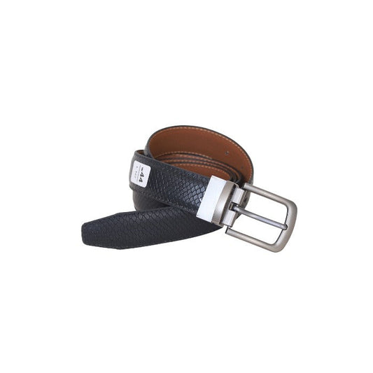 Reversible black and brown leather belt for men with metal buckle – Leathers Crafted