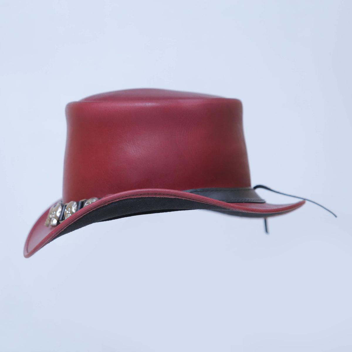 Skull Style Leather Hat Leathers Crafted