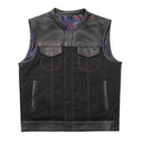 "Western Leather biker Vest" Leathers Crafted