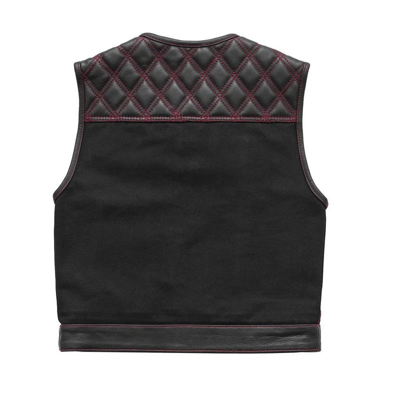 "Rugged leather vest / Leather vest with pockets" Leathers Crafted