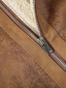 Matte Brown Leather Fur Jacket – Luxe Warmth with a Rugged Edge Leathers Crafted