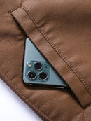 Men's Aviator Bomber Jacket with Patches and Sherpa Collar Leathers Crafted