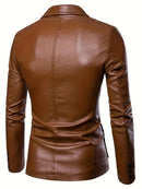 Sophisticated Dark Brown Leather Coat – Timeless Style and Comfort Leathers Crafted