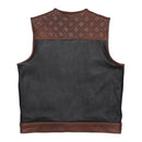 Enduring Style: Charming Brown Leather Biker Vest Leathers Crafted