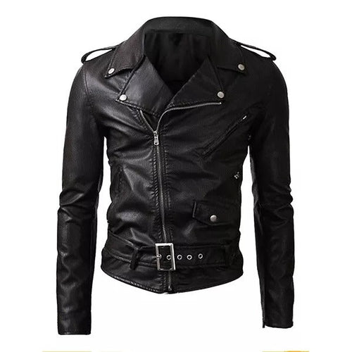 Belted Rider Black Jacket for Men/Women Leathers Crafted