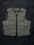Premium Louis Vuitton Leather Biker Vest | Handmade Genuine Leather Motorcycle Vest | Leathers Crafted