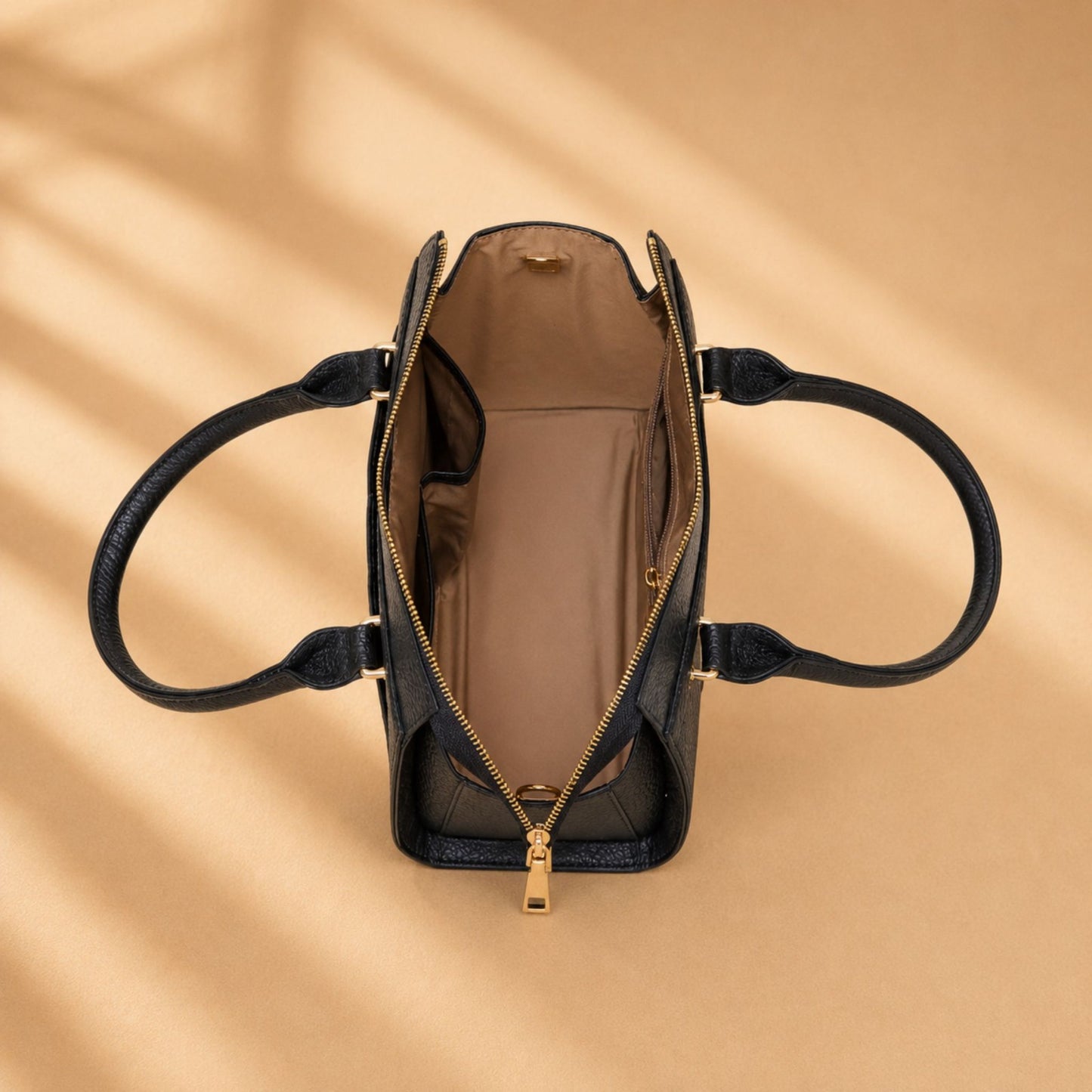 Luxury Black Genuine Leather Top Handle Handbag for Women | Premium Leather Satchel