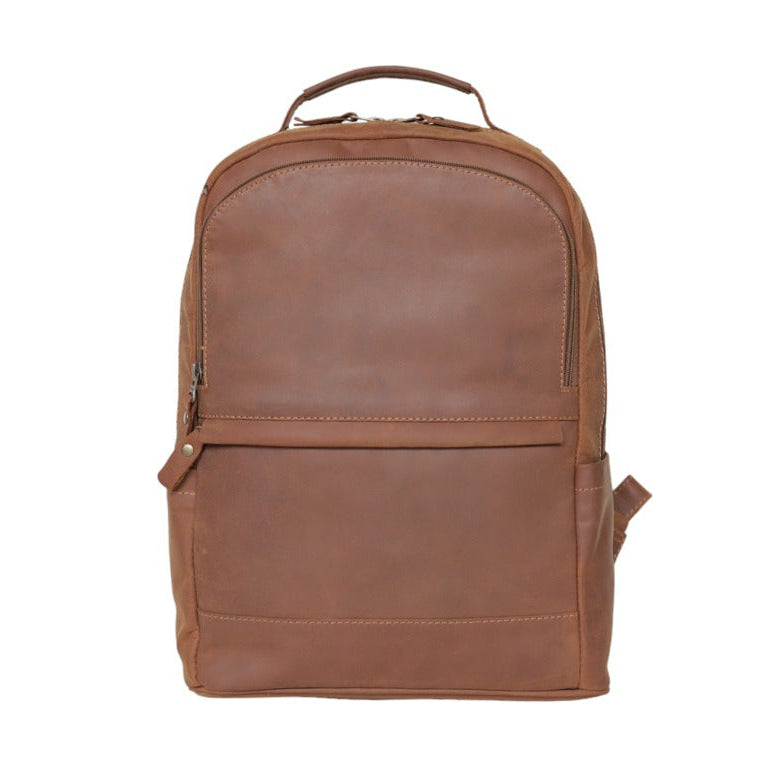 Premium Brown Genuine Leather Backpack for Men & Women | Laptop, Business & Travel Backpack