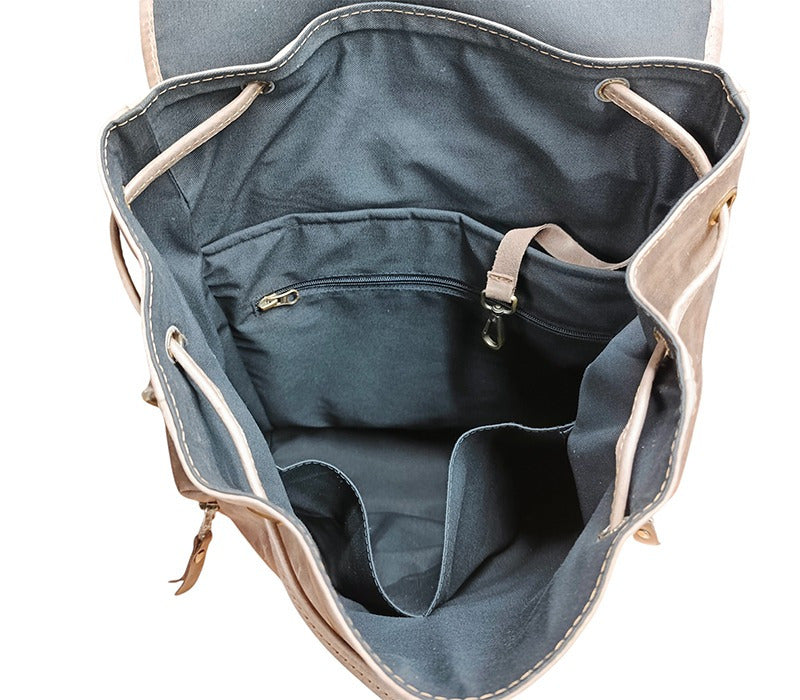 Premium Vintage Genuine Leather Backpack for Men & Women, Handmade Leather Rucksack