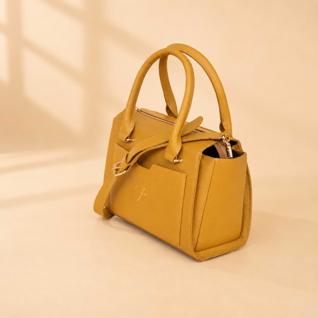 Leathers Crafted Women's Genuine Leather Mini Top Handle Satchel Bag