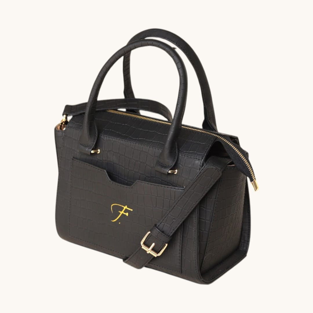 Leathers Crafted Crocodile Pattern Leather Handbag for Women Satchel Bag