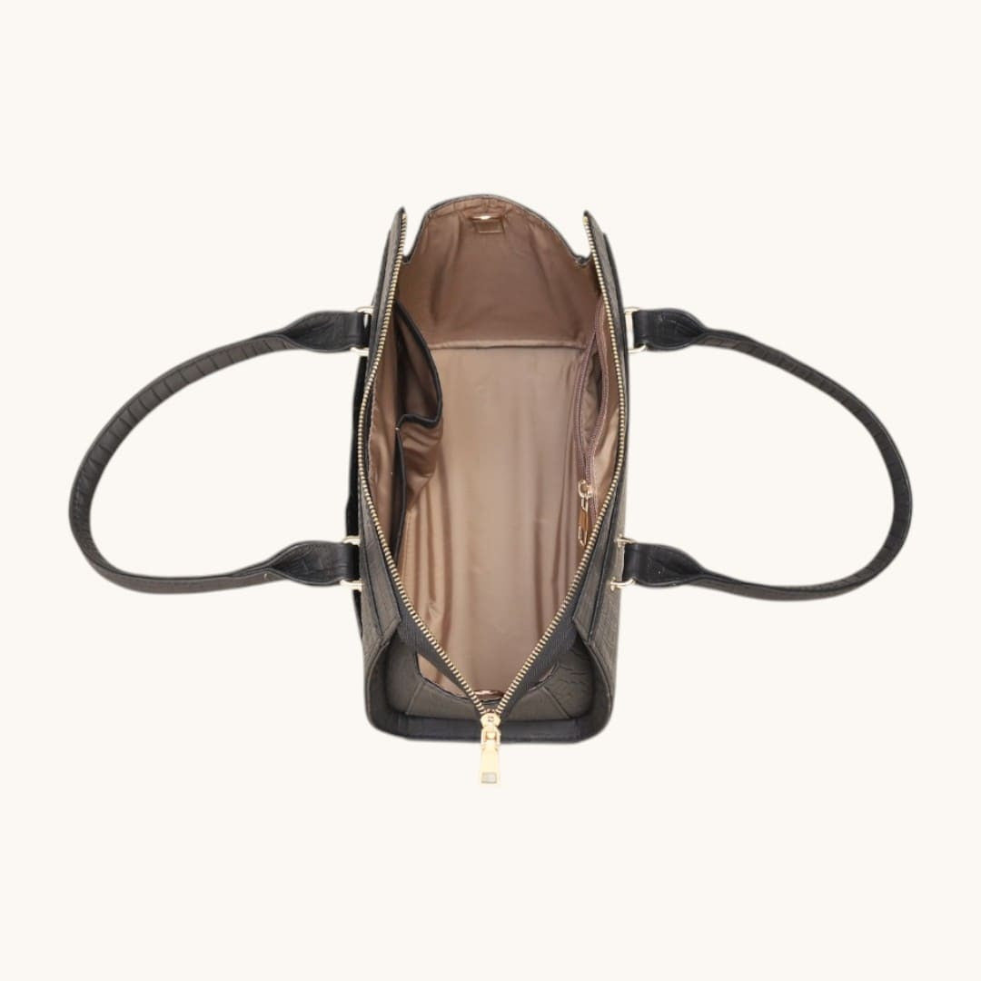 Leathers Crafted Crocodile Pattern Leather Handbag for Women Satchel Bag