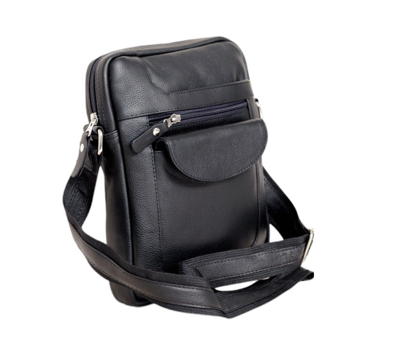 Leathers Crafted KR-01 Genuine Leather Crossbody Messenger Bag – Premium Men's Shoulder Bag for Travel & Daily Use