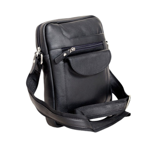 Leathers Crafted KR-01 Genuine Leather Crossbody Messenger Bag – Premium Men's Shoulder Bag for Travel & Daily Use