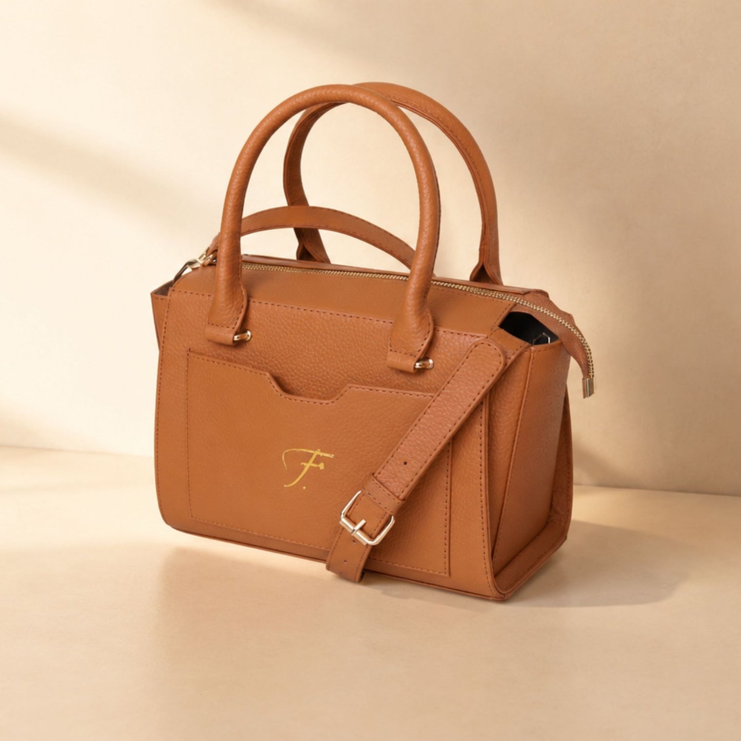 Luxury Genuine Leather Women's Top Handle Satchel Bag – Premium Crossbody Handbag | Leathers Crafted